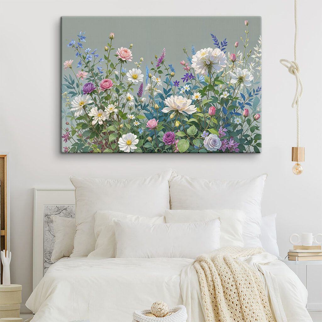 Een bloemenweide in grijsgroen — interieur 1