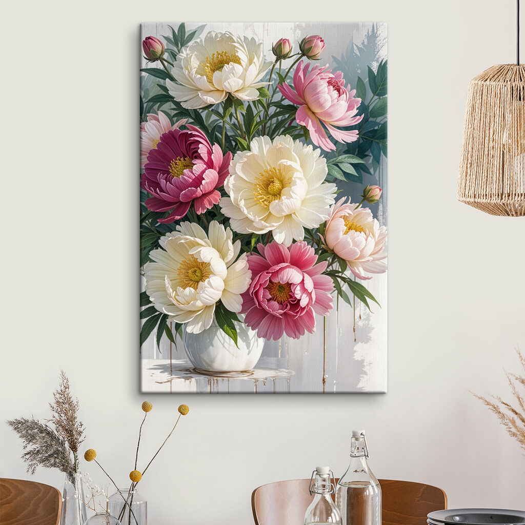 Pioenrozen in vrolijke rondingen — interieur 1