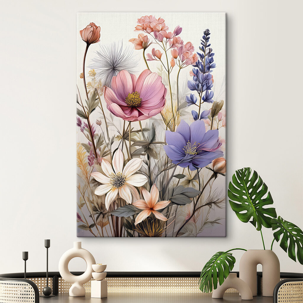Veldbloemen in fijne pastels — interieur 2