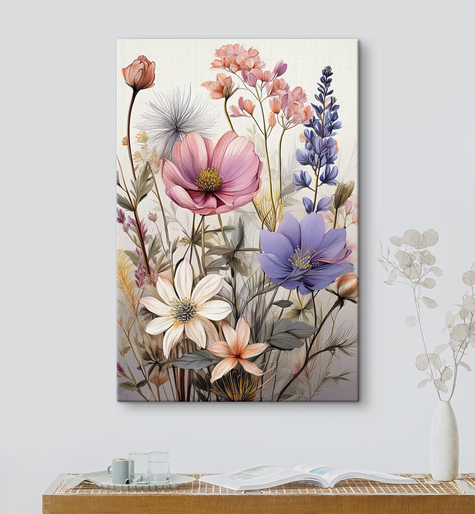 Veldbloemen in fijne pastels — interieur 1