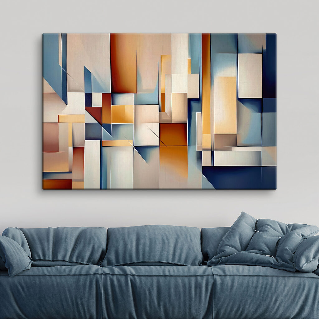 Blokken tussen blauwe velden — interieur 2