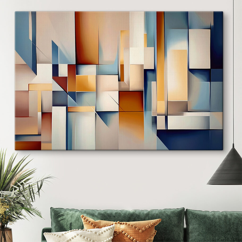 Blokken tussen blauwe velden — interieur 3