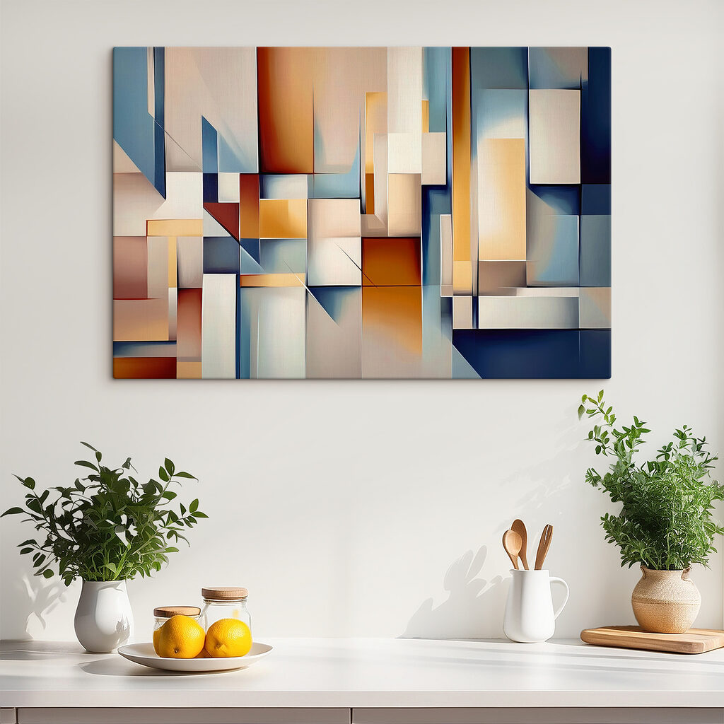 Blokken tussen blauwe velden — interieur 4