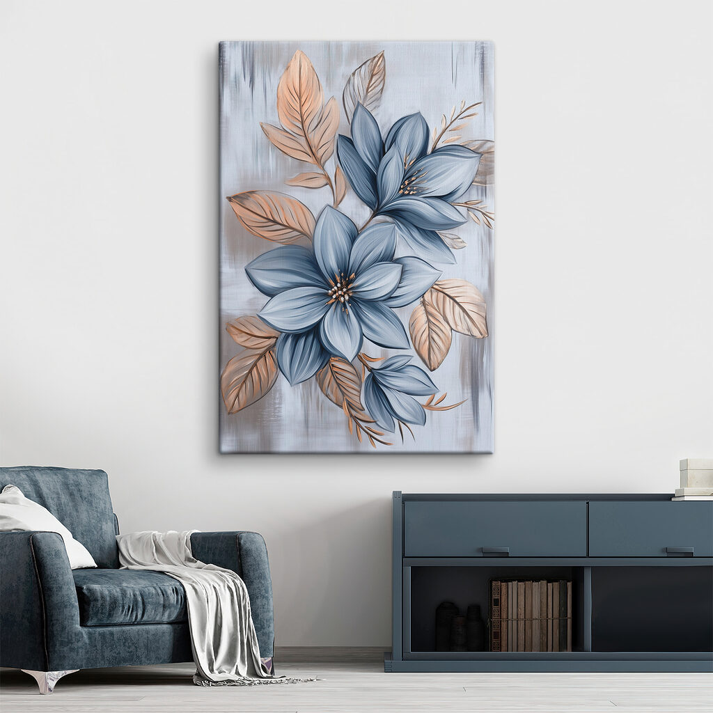 Blauwe bloei tussen bladnerven — interieur 2