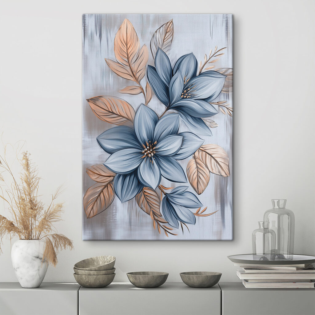 Blauwe bloei tussen bladnerven — interieur 1