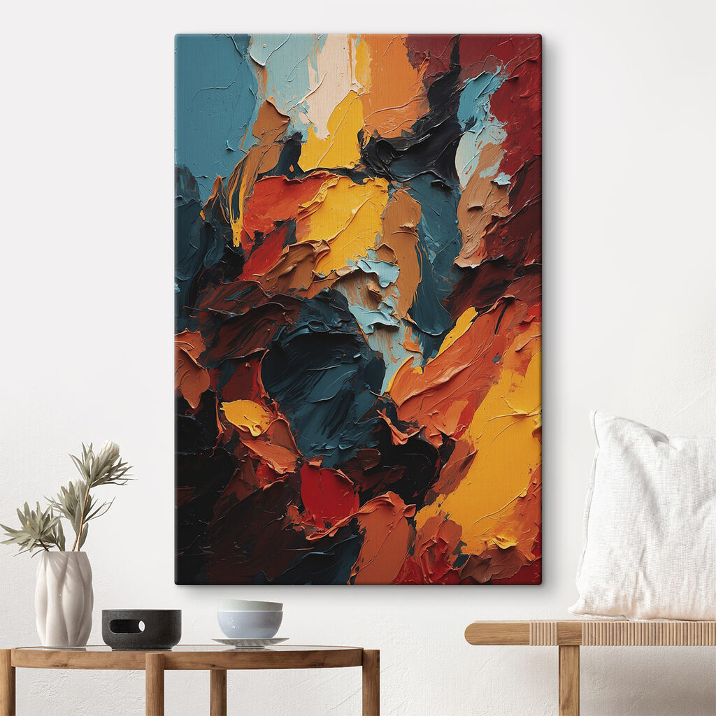 Aardekleuren in ruwe streken — interieur 1