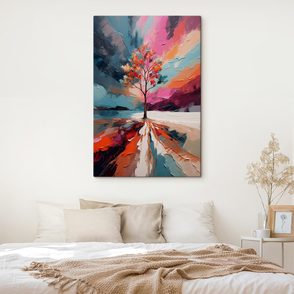 Herfstboom boven een kleurenpad — interieur 2