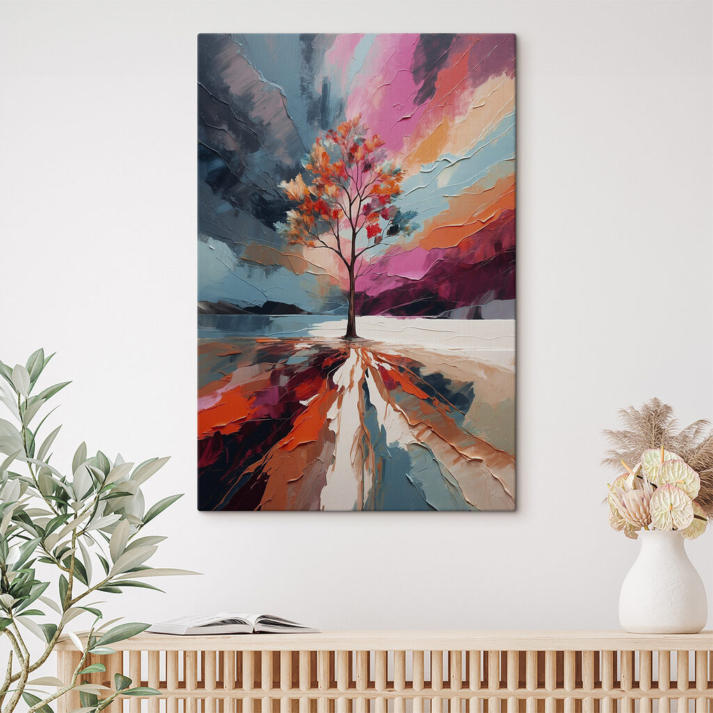 Herfstboom boven een kleurenpad — interieur 1