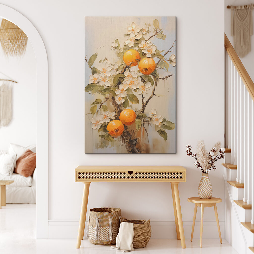Sinaasappels tussen witte bloesem — interieur 2
