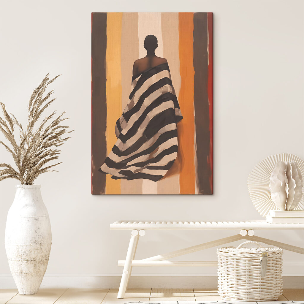 Jurk in brede strepen — interieur 1