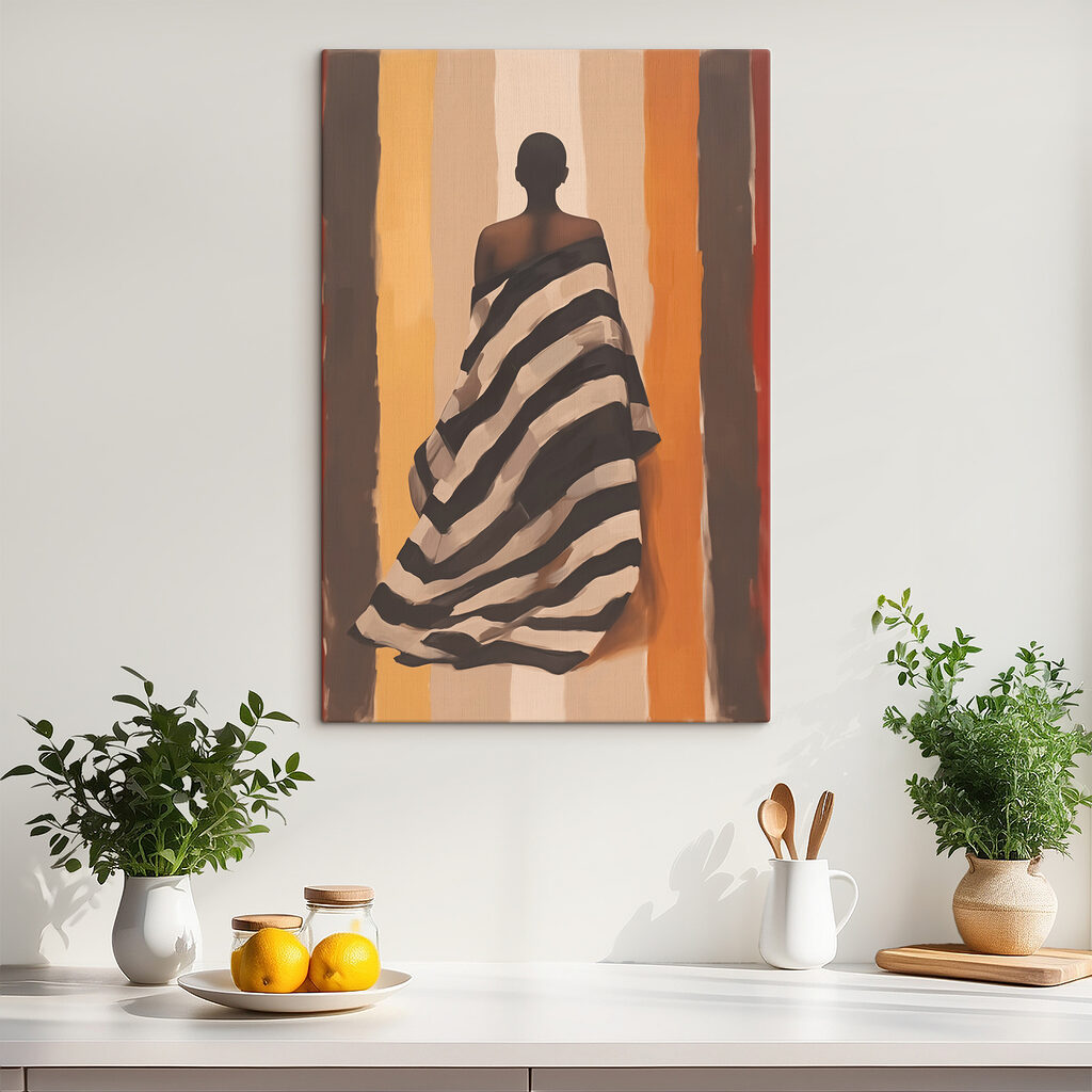 Jurk in brede strepen — interieur 2