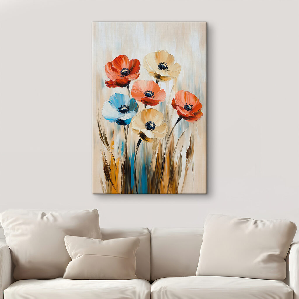 Bloemen tussen blauwe grashalmen — interieur 4