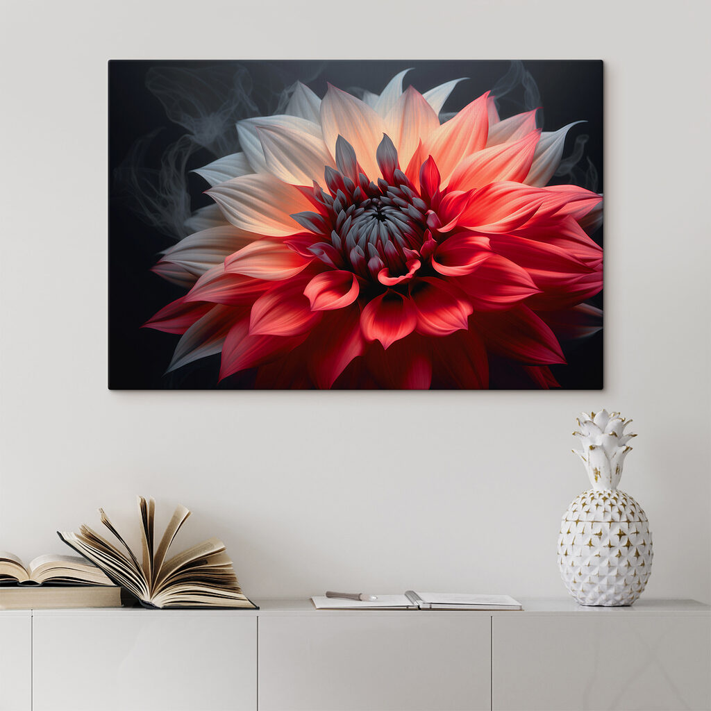 Dahlia in twee kleuren — interieur 2