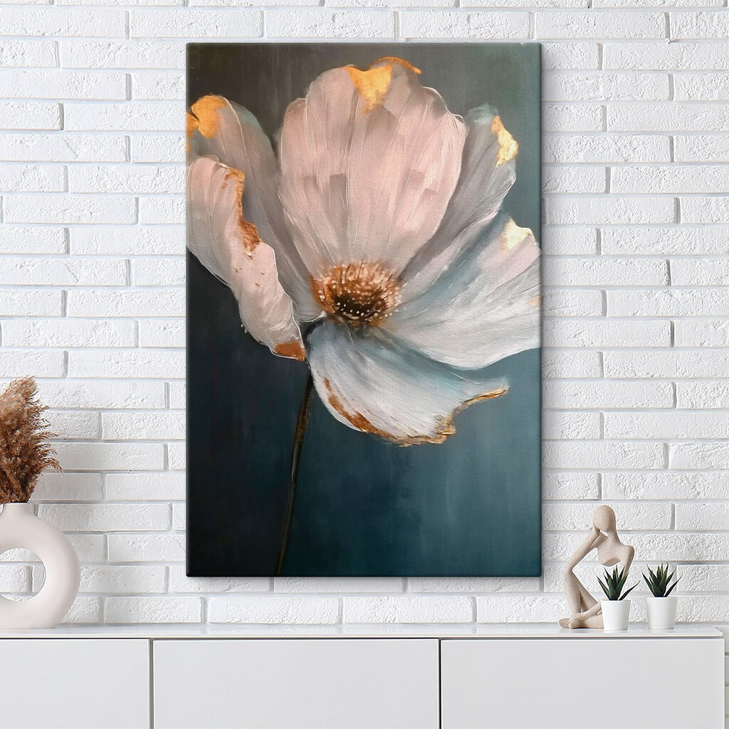 Een bloem aan donkerblauw — interieur 1