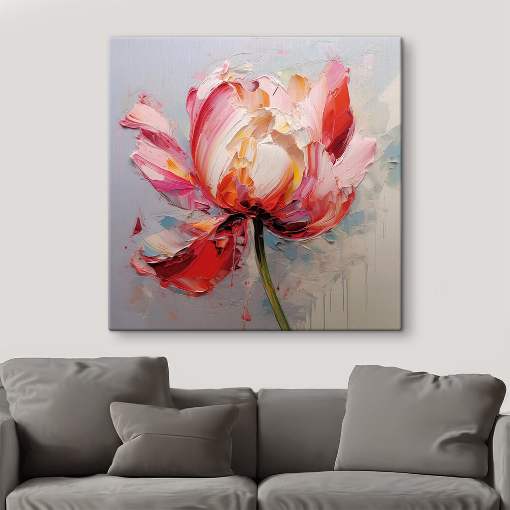 Tulp in roze streken — interieur 2