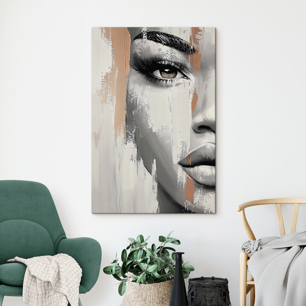 Haar oog achter verf — interieur 3