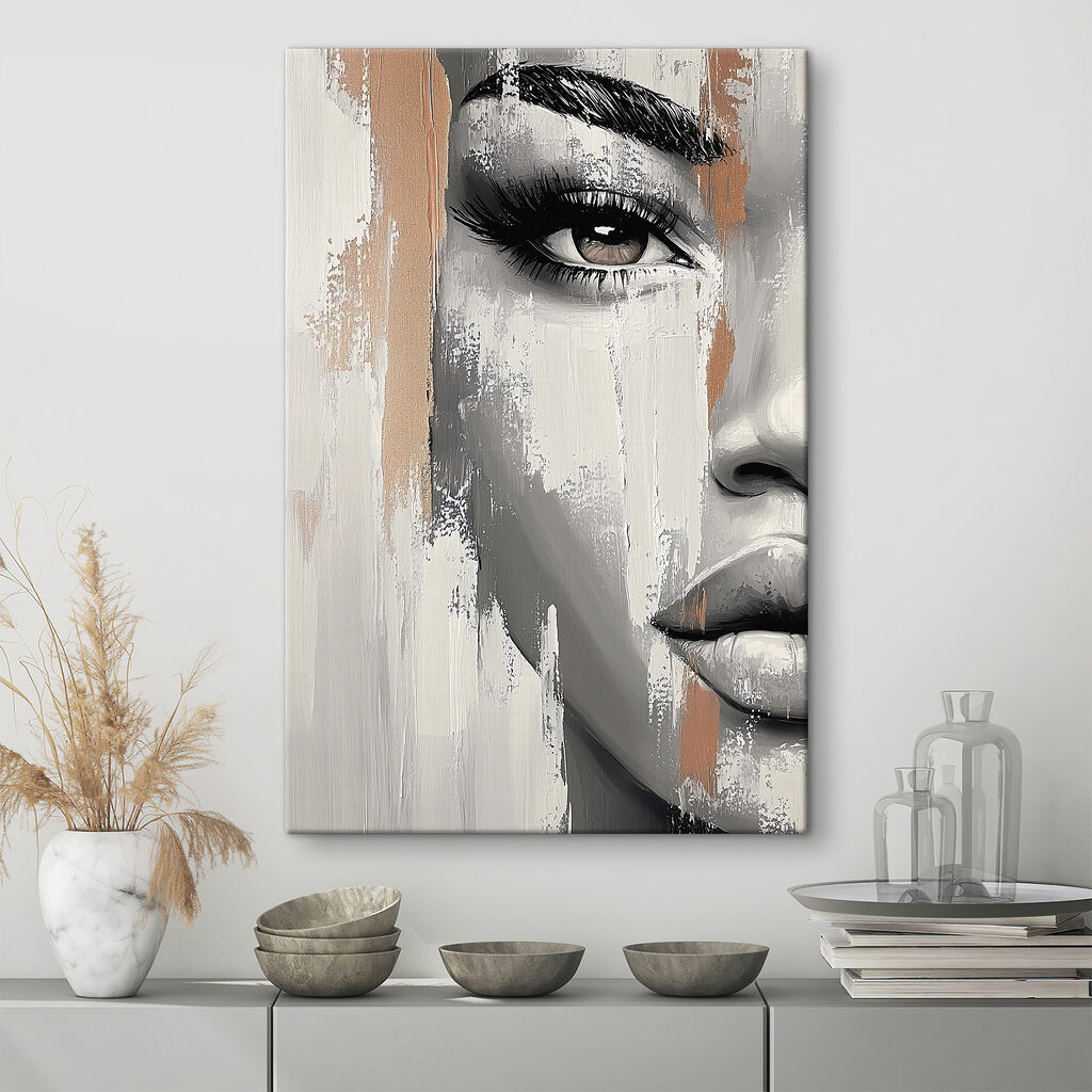Haar oog achter verf — interieur 4