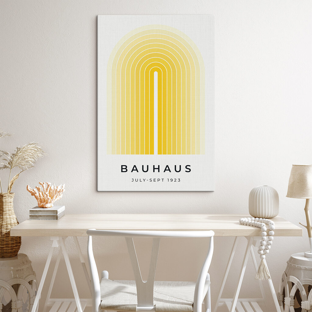 Gele bogen in Bauhausstijl — interieur 2