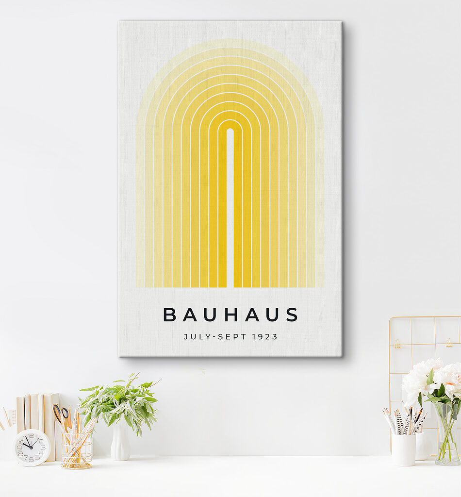 Gele bogen in Bauhausstijl — interieur 3