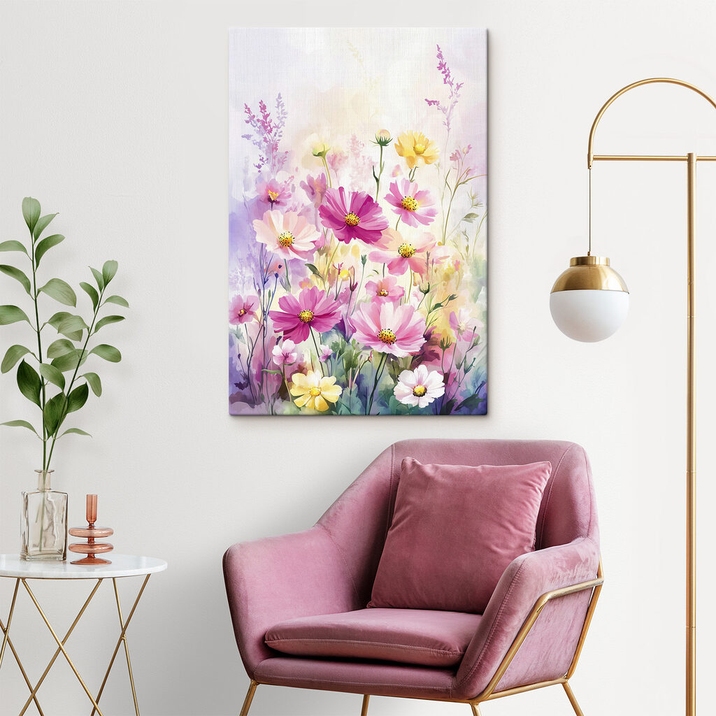 Veldbloemen in vrolijke aquarel — interieur 3