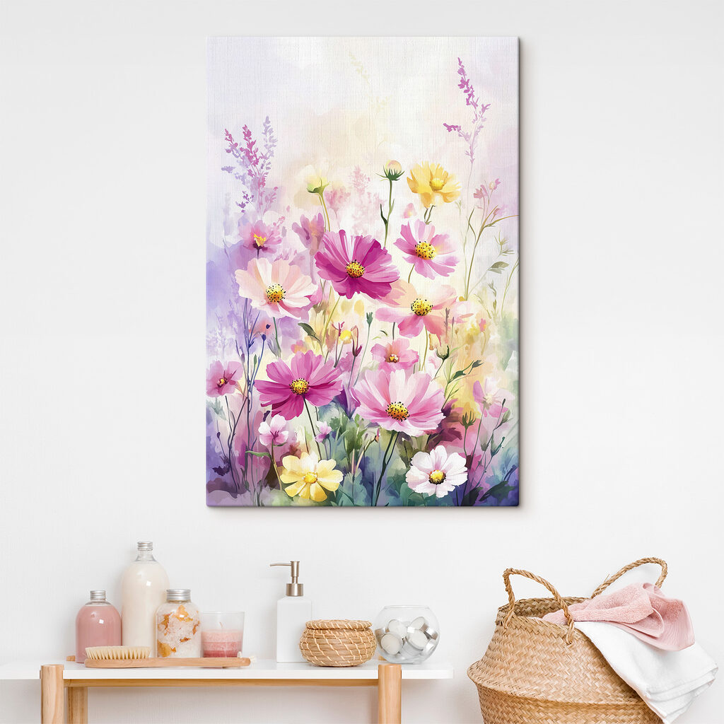 Veldbloemen in vrolijke aquarel — interieur 1