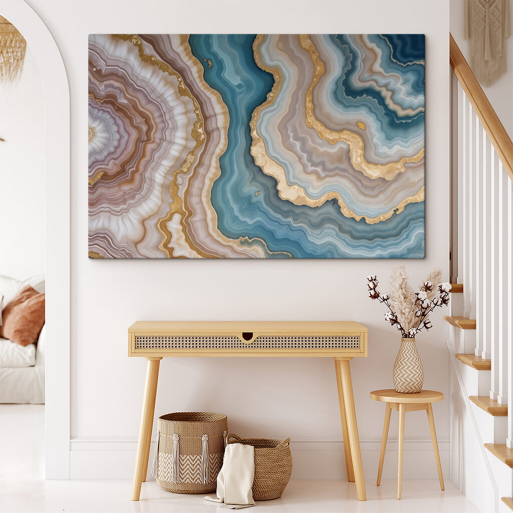 Blauwe aders tussen zandlagen — interieur 1