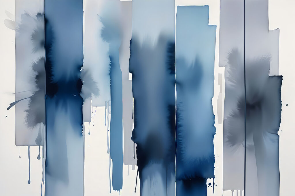 Blauwe strepen met druppels — volledig ontwerp