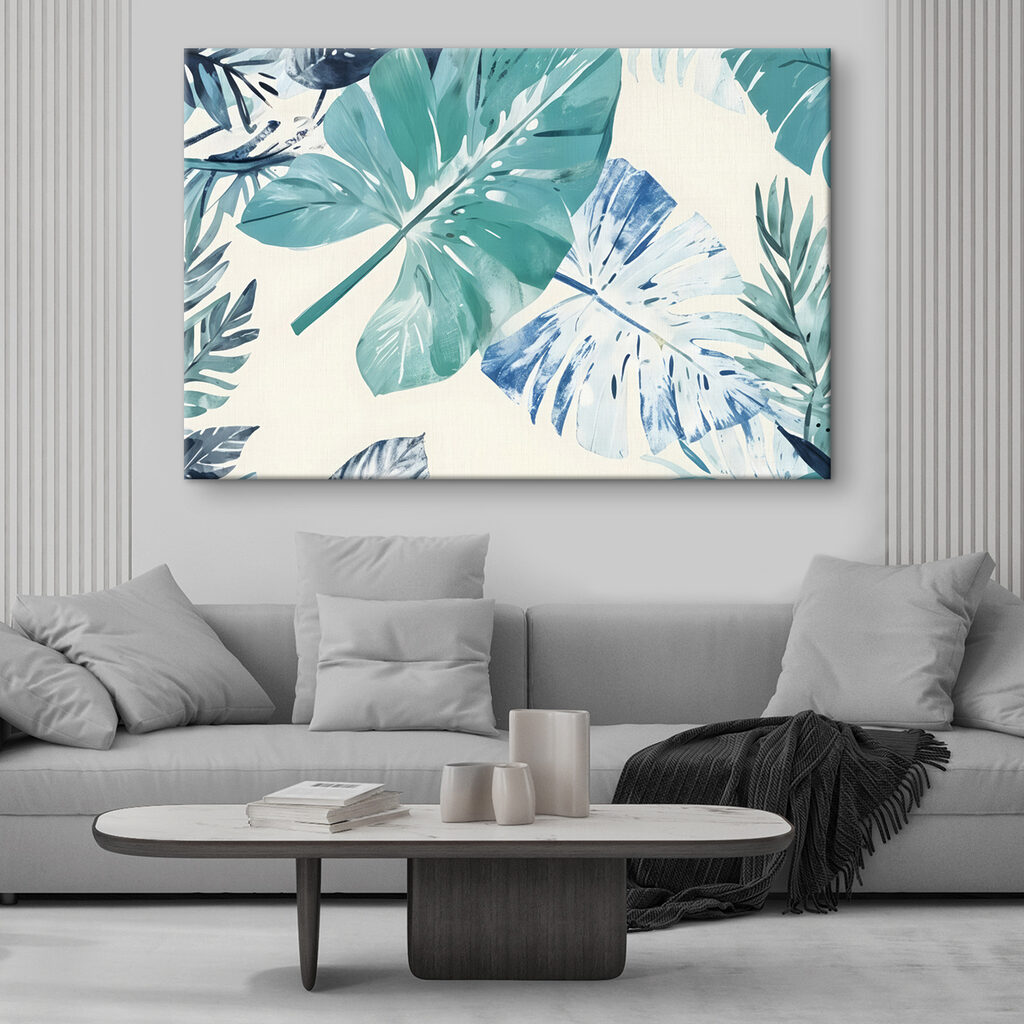 Tropische bladeren in aquarel — interieur 1