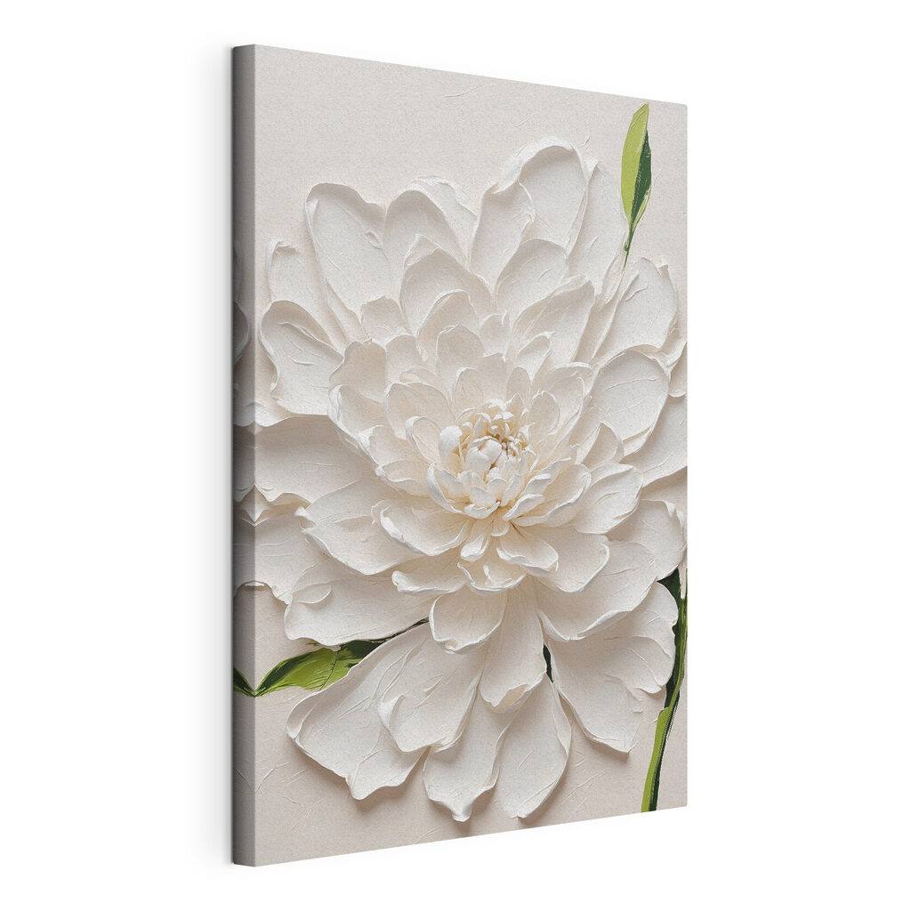 Witte bloem met groenaccenten — productweergave