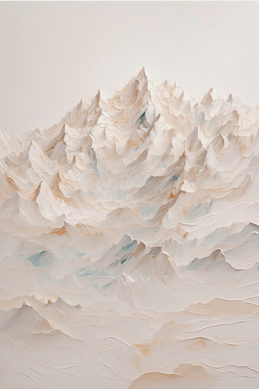 Bergspitsen in bleke vlakken — volledig ontwerp