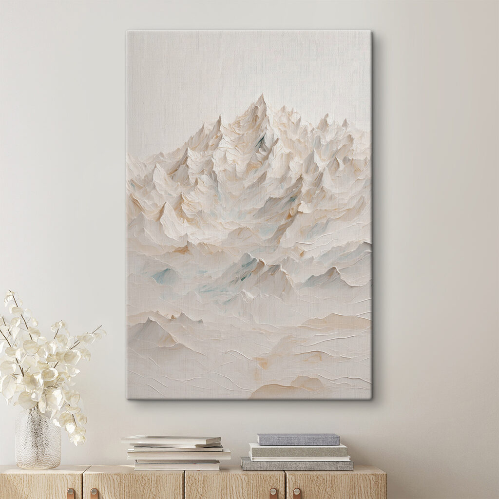 Bergspitsen in bleke vlakken — interieur 1