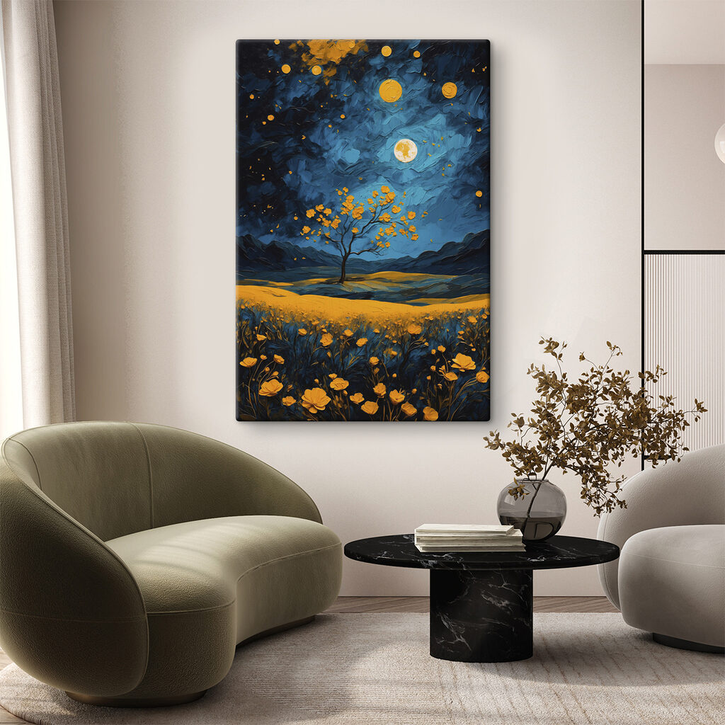 Gouden bloemen onder manen — interieur 2