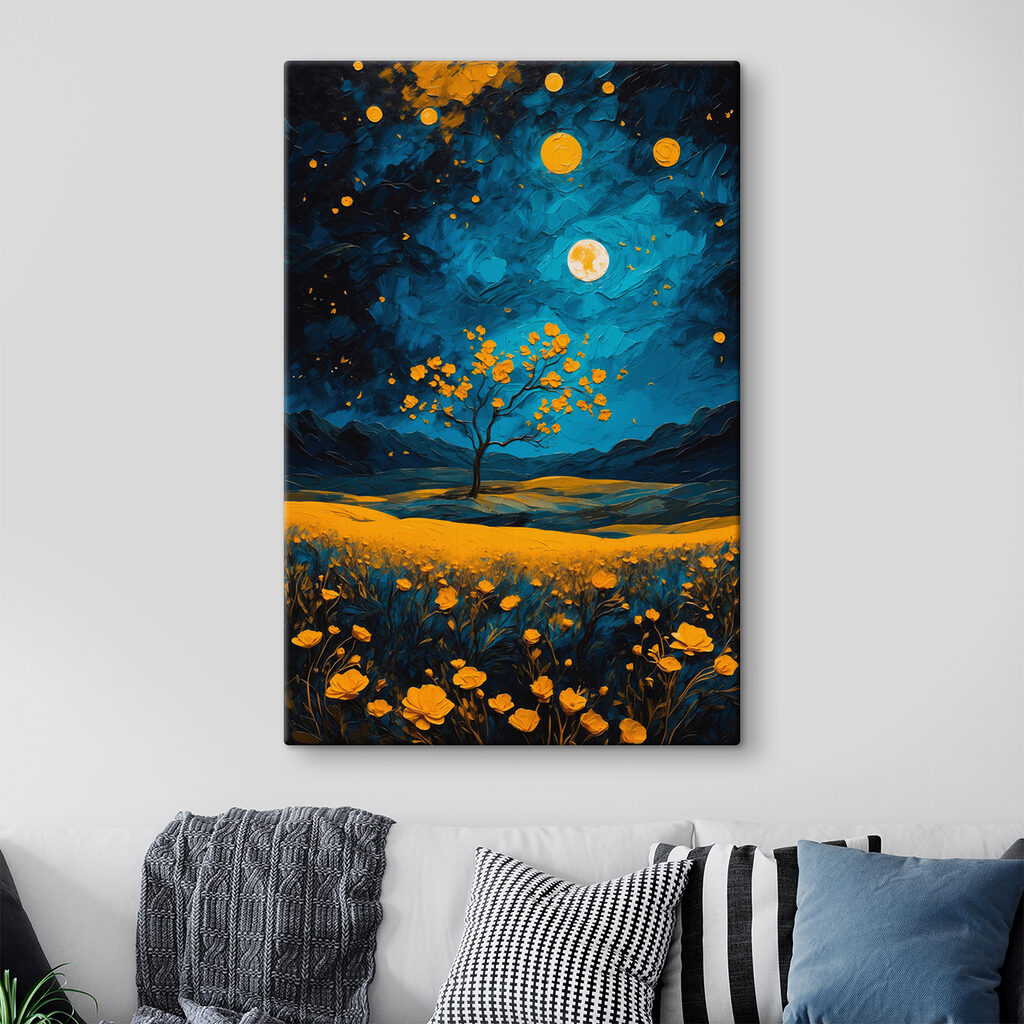 Gouden bloemen onder manen — interieur 3