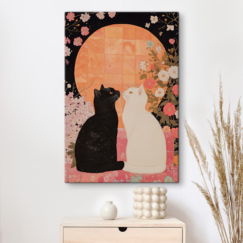 Twee katten onder bloesem — interieur 1