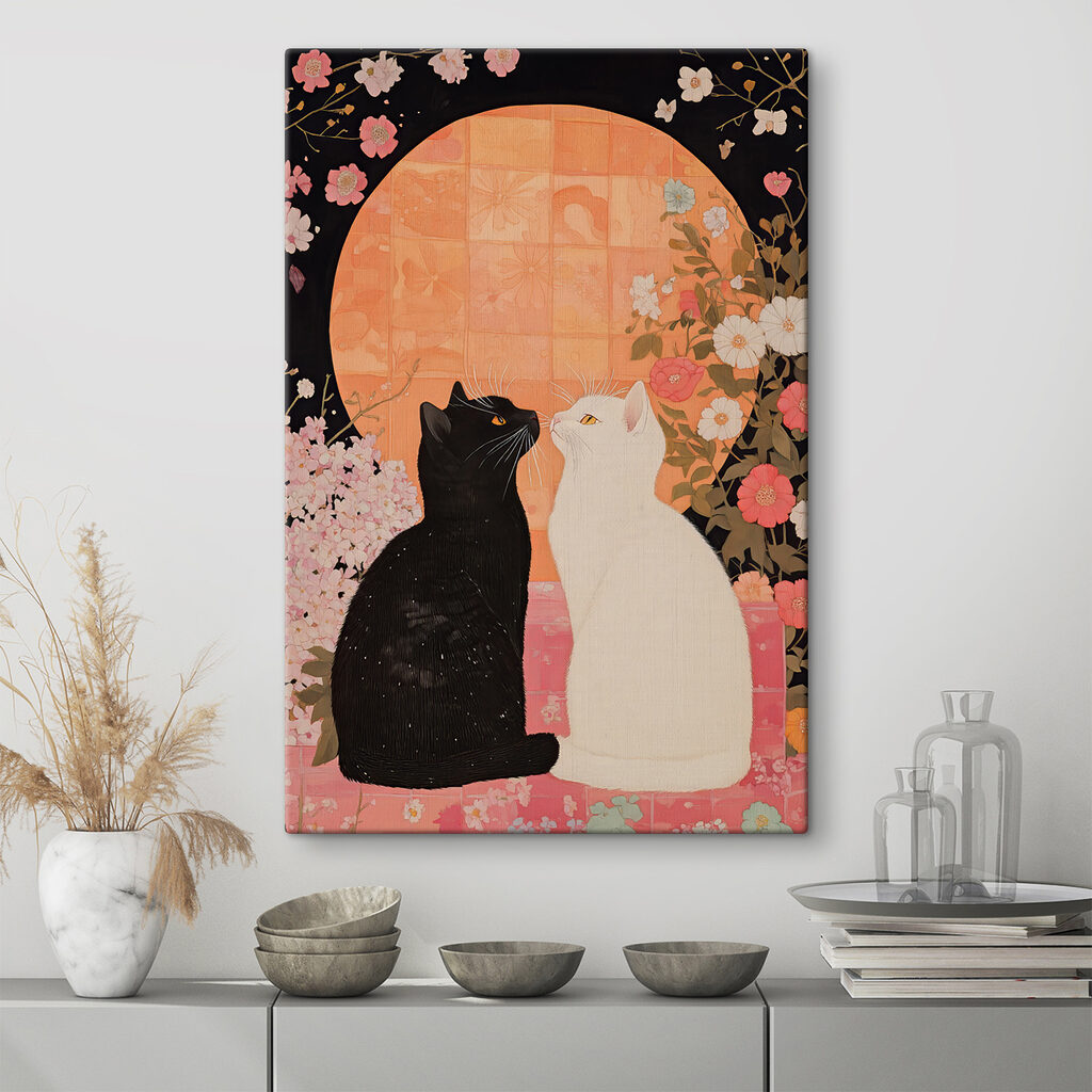 Twee katten onder bloesem — interieur 2