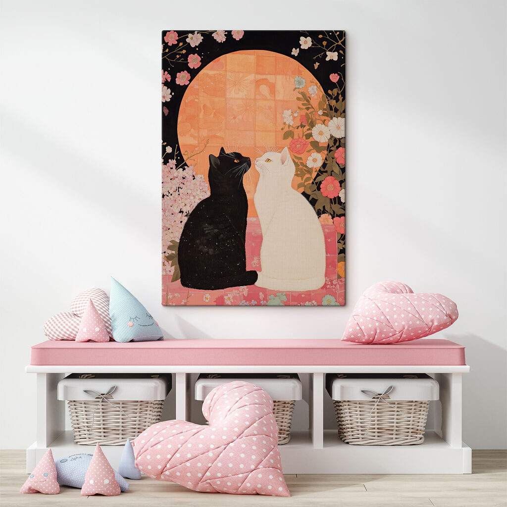 Twee katten onder bloesem — interieur 3