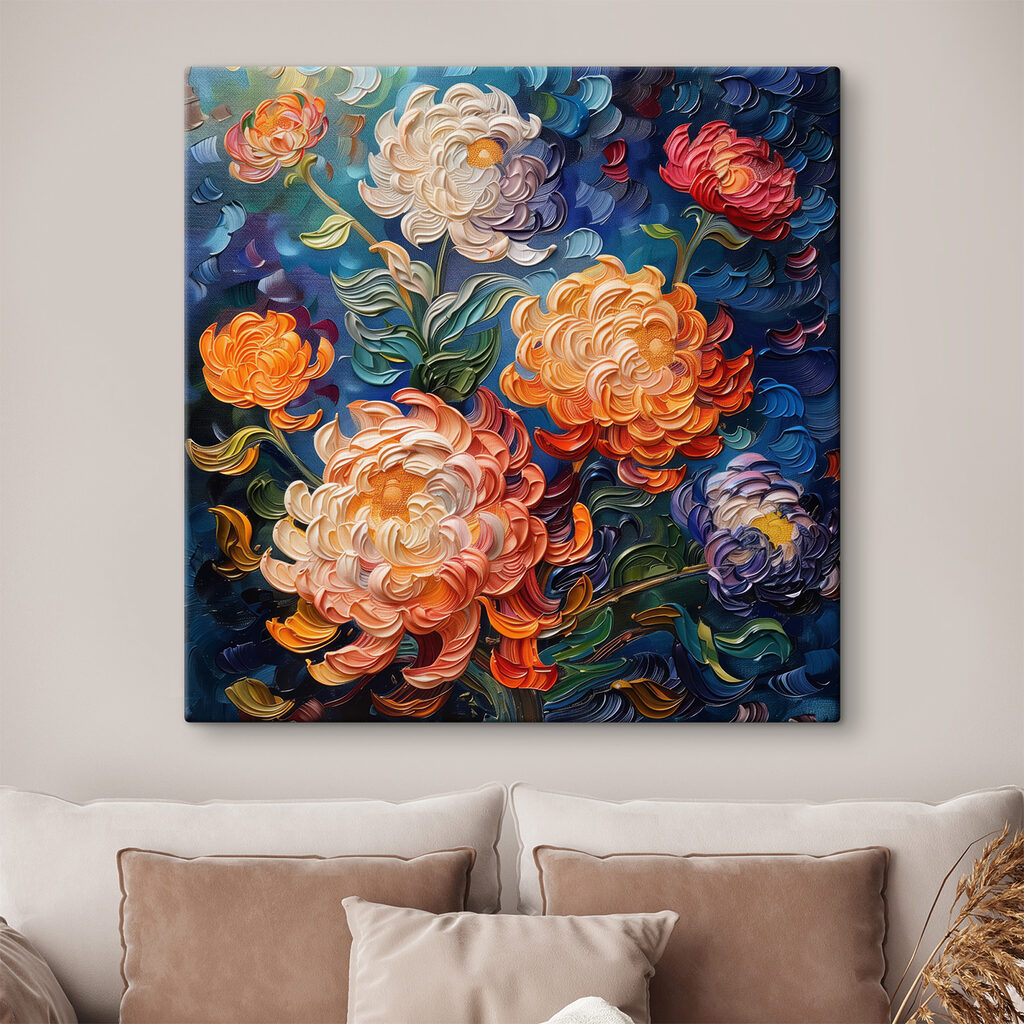 Bloemen in dikke penseelstreken — interieur 2
