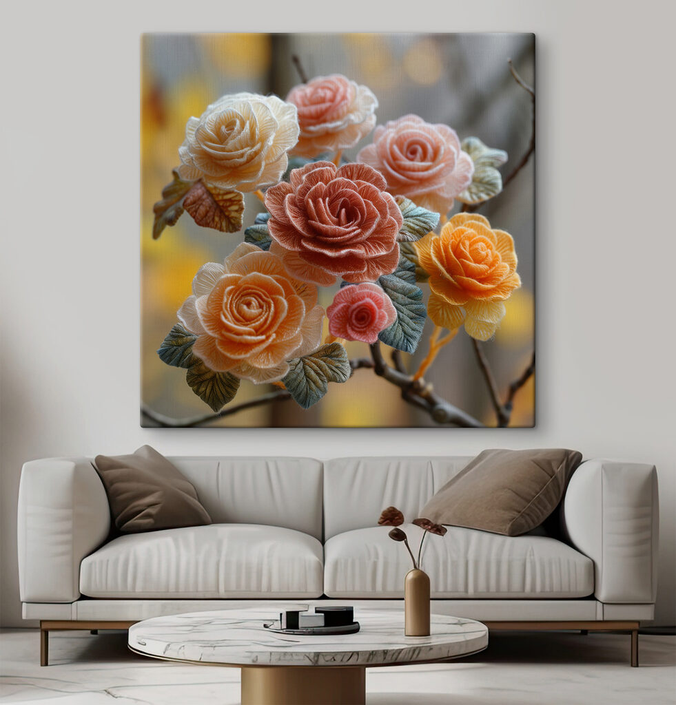 Rozen met fijne nerfjes — interieur 1