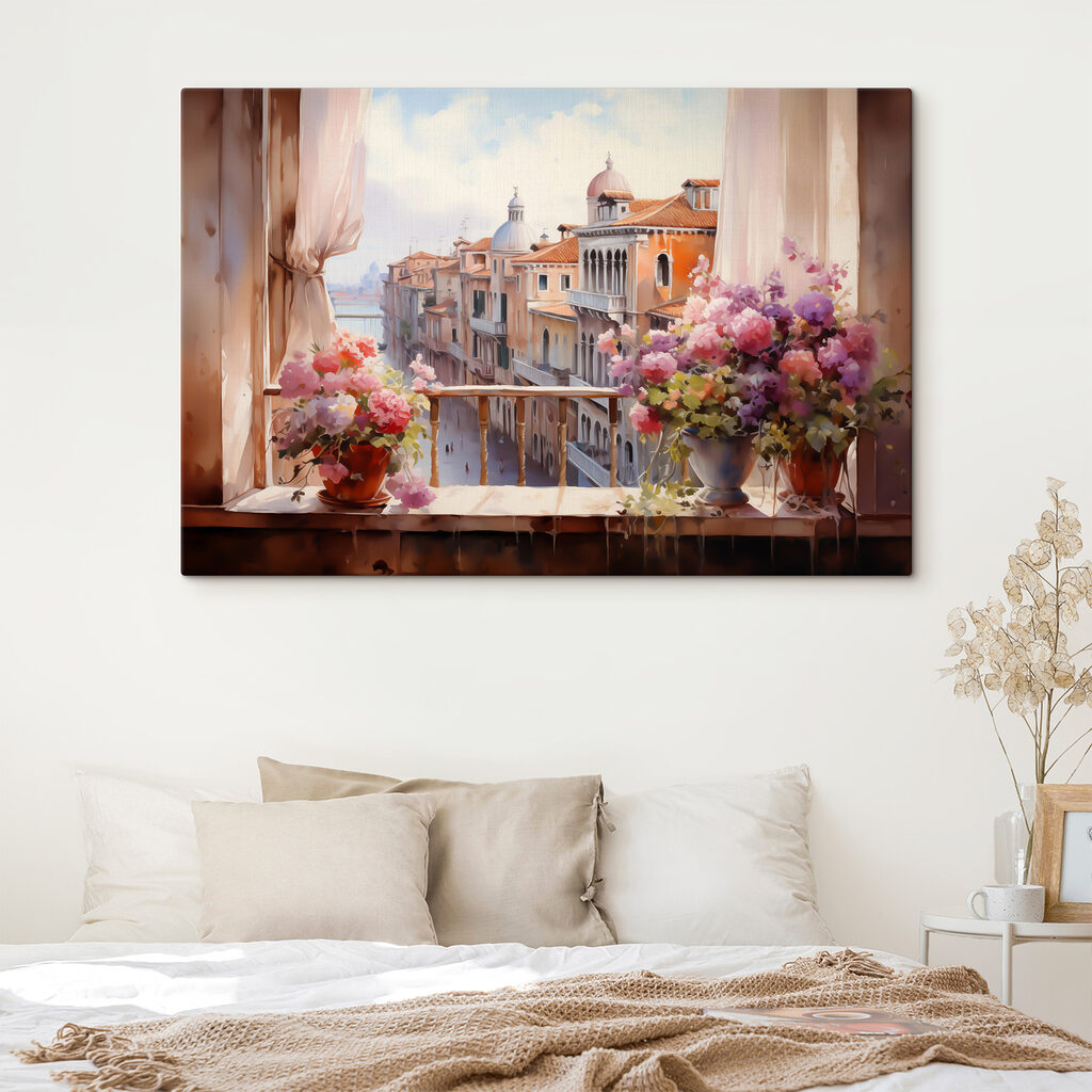 Bloemen boven warme stadsdaken — interieur 2