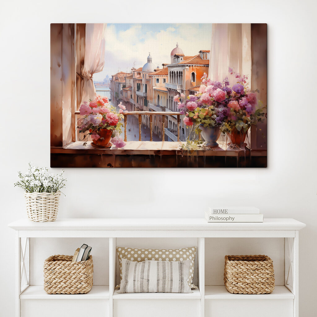 Bloemen boven warme stadsdaken — interieur 1