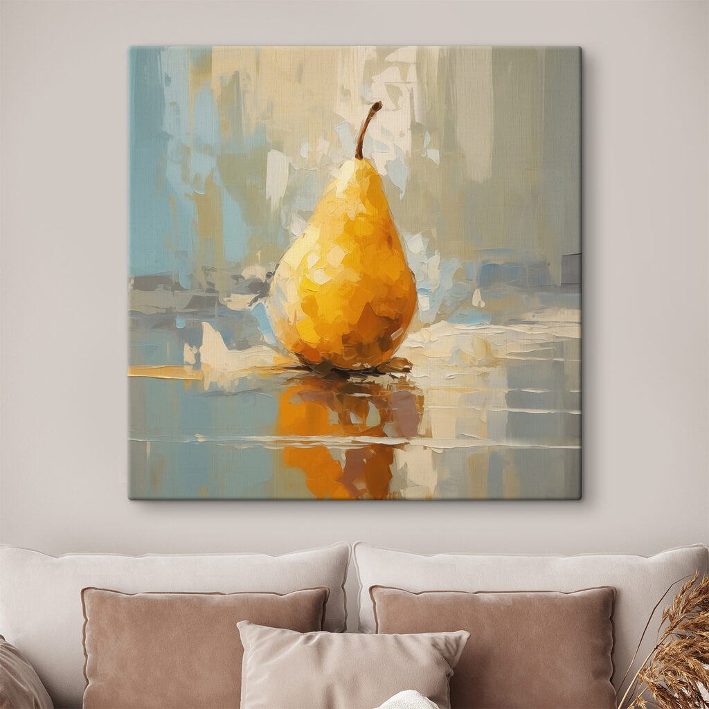 Gele peer met weerspiegeling — interieur 1