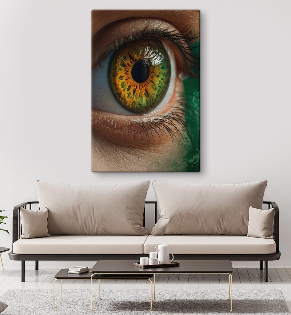 Een iris in goudgroen — interieur 2