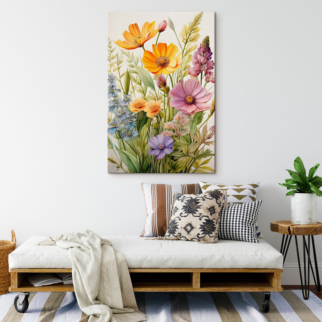 Veldbloemen in illustratielijnen — interieur 1