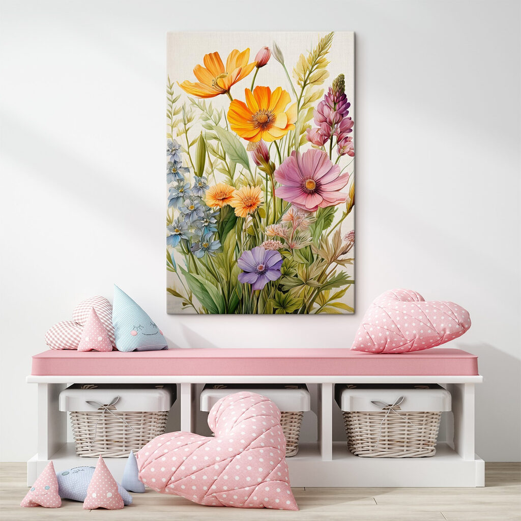 Veldbloemen in illustratielijnen — interieur 3