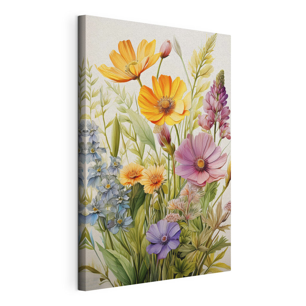 Veldbloemen in illustratielijnen — productweergave