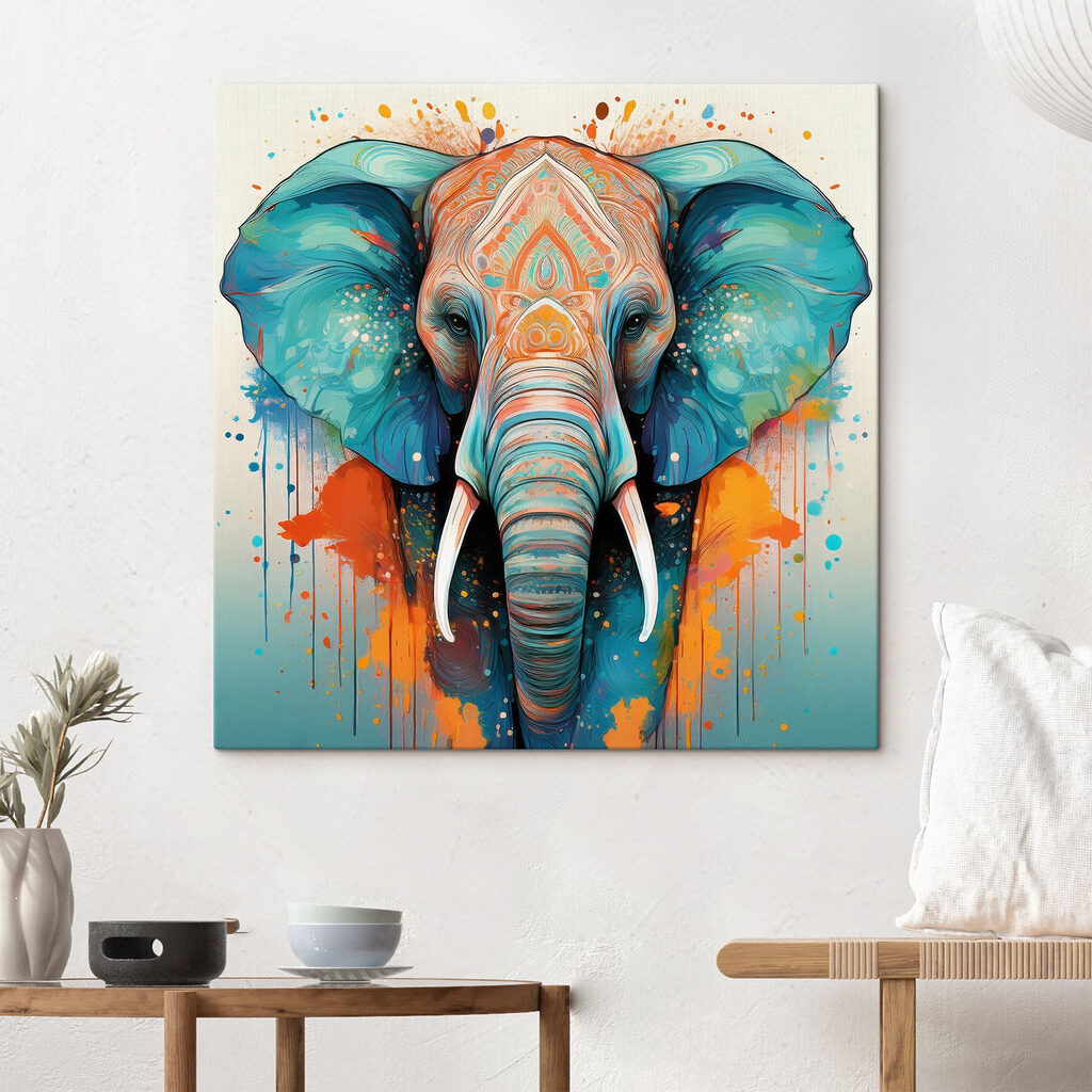 Olifant vol lichte sierlijnen — interieur 3