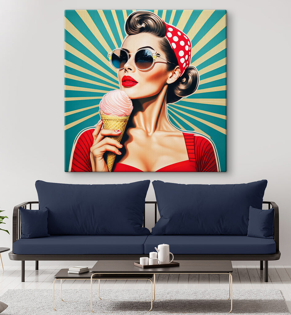 Retroportret met een ijsje — interieur 2