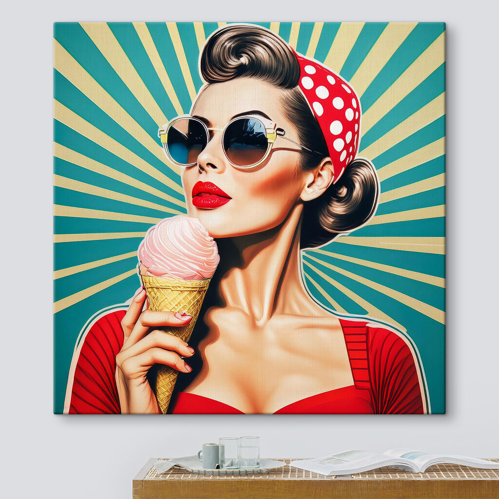 Retroportret met een ijsje — interieur 1