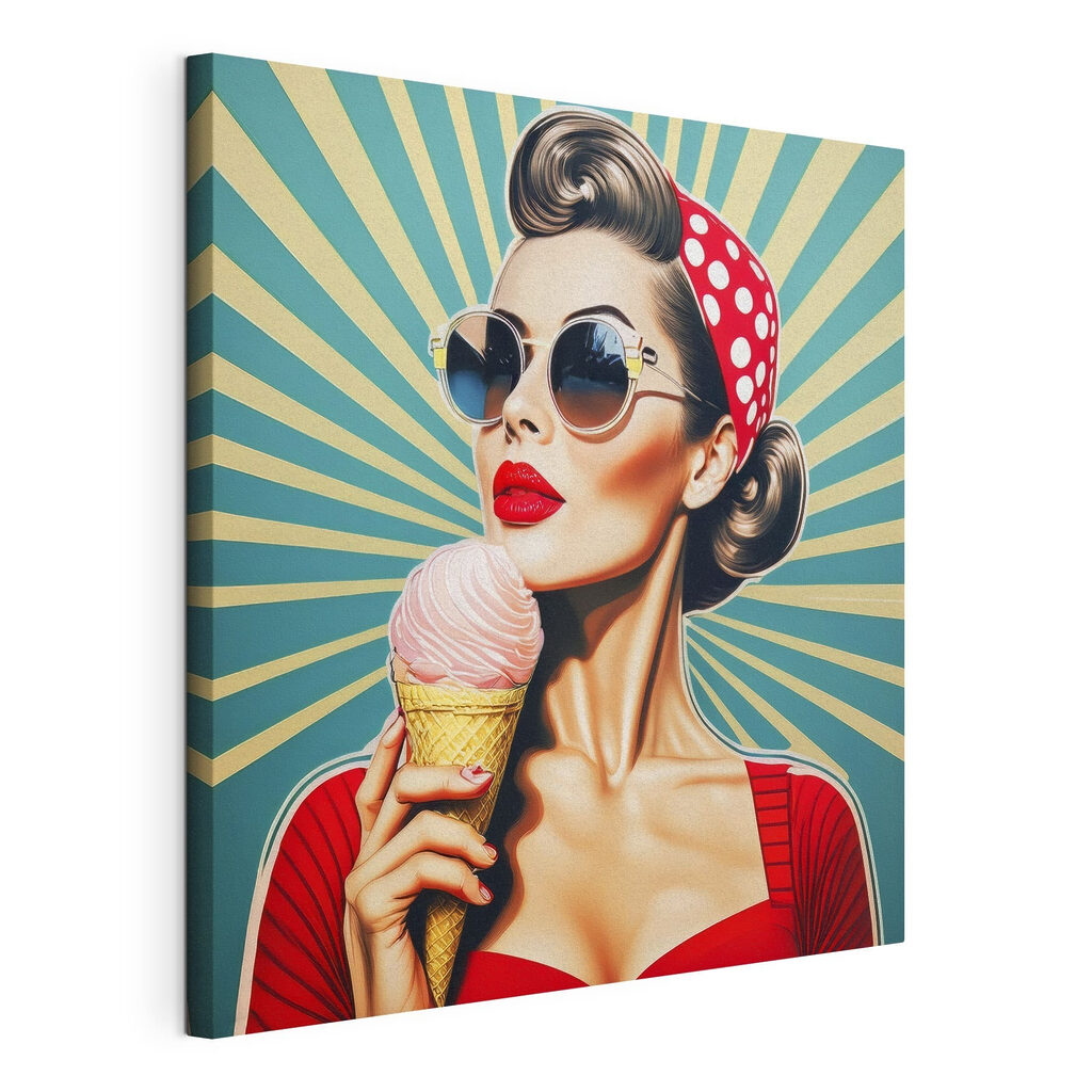 Retroportret met een ijsje — productweergave