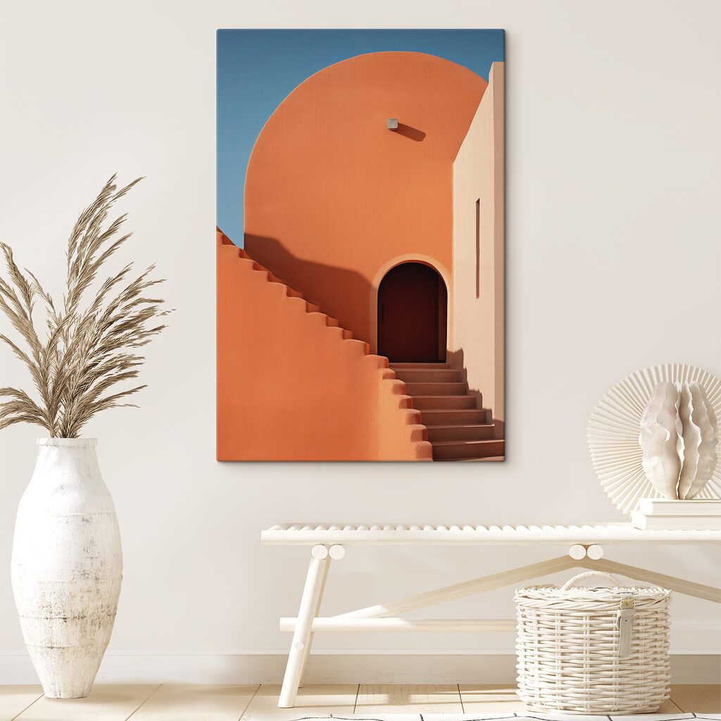 Een trap langs terracotta — interieur 1